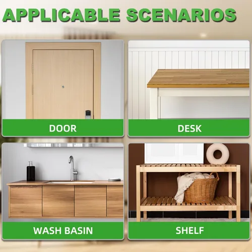 Vista 7 de YANYE Bandas de borde de abedul, rollo de 3/4 pulgadas x 50 pies de chapa de madera real bandas de borde pre-pegadas flexibles, bandas de cinta