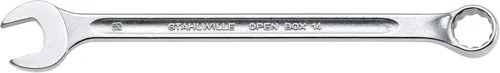 Vista 7 de Stahlwille 40100606 Llave combinada, caja abierta, larga, tamaño 0.236 in, ángulo final de anillo de 10 grados, hecha de acero de aleación de cromo