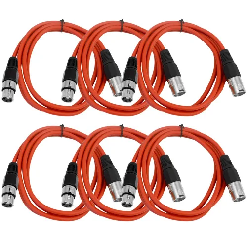 Vista 31 de SEISMIC AUDIO - SAXLX-2 - Paquete de 6 cables de conexión XLR macho a XLR hembra de 2 pies - Equilibrados - Cables de conexión de 2 pies