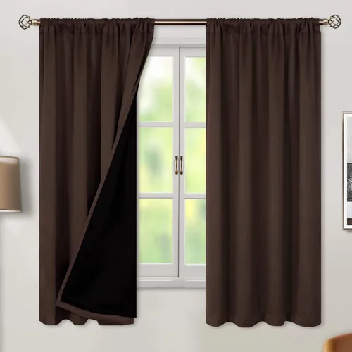 Vista 45 de BGment - Cortinas opacas para sala de estar de 63 pulgadas de largo, juego de 2 paneles, cortinas para oscurecer toda la habitación, cortinas
