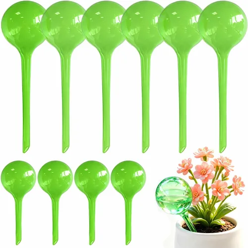 Vista 11 de MOONSOUND Globos de riego automático para plantas – 10 bombillas de riego automático para plantas en macetas de interior y exterior, cuidado