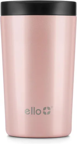 Vista 10 de Ello Jones - Taza de viaje de acero inoxidable aislada de 11 oz con tapa deslizante a prueba de fugas, taza pequeña de café de porción única
