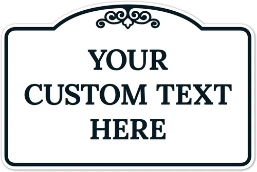 Vista 22 de Letrero decorativo personalizado, letrero de metal personalizado para negocios, entrada, hogar, Airbnb, placa de puerta de oficina, fondo negro, 8 x