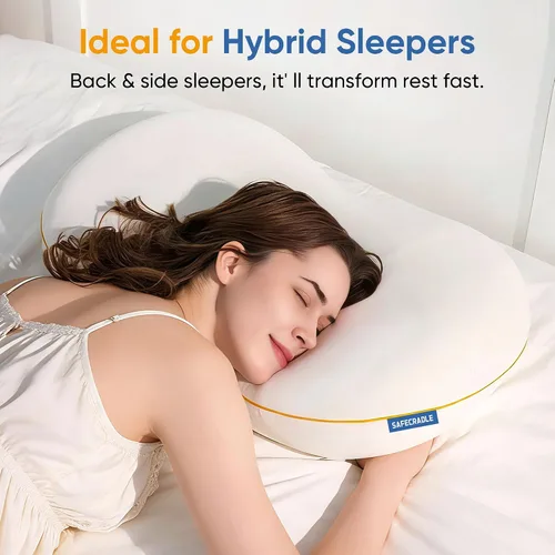 Vista 3 de Almohada cervical refrescante para dormir de lado, almohada cervical refrescante para dormir de lado, almohadas de espuma viscoelástica para dormir