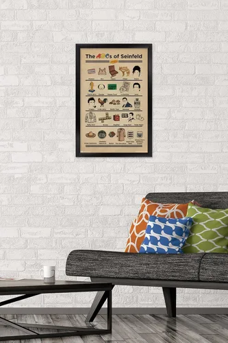 Vista 2 de Trends International Seinfeld - Póster de pared Abcs, 14.725 x 22.375 pulgadas, versión enmarcada en negro Versión con marco negro