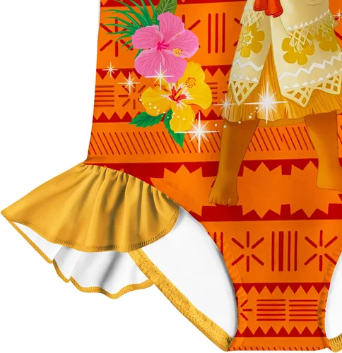 Vista 6 de QAQGood Princess Toddler Girls Swimsuit Costume Ruffles Cartoon One Piece Bathing Suit Swimwear Summer Holiday for 2-8 Years