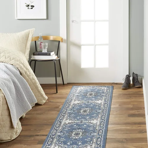 Vista 29 de Home Dynamix Premium Sakarya - Alfombra tradicional con borde de medallón, color azul campo, 9 pies 2 pulgadas x 12 pies 5 pulgadas, rectangular