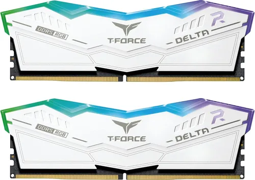 Vista 17 de TEAMGROUP T-Force Delta RGB DDR5 Ram 64GB (2x32GB) 6000MHz CL38 Intel XMP 3.0 y AMD Expo Módulo de memoria de escritorio compatible Blanco