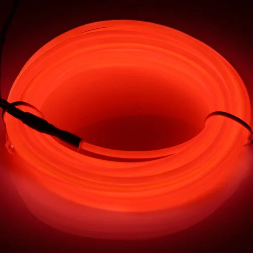 Vista 28 de JIGUOOR - Tira de luces de neón brillantes con cable EL y paquete de baterías, de 9.8 pies, 360 ° de iluminación, para bricolaje, festivales, Azul