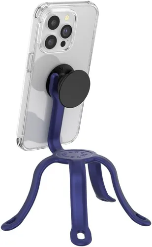 Vista 14 de PopSockets Soporte y soporte flexible para teléfono, soporte de trípode para teléfono, soporte universal para dispositivo - negro pequeño