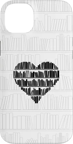 Vista 15 de Bookworm Book Lover Minimalist Heart White Case for iPhone 17