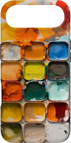 Vista 27 de Pinturas de acuarela y paleta de pintura, funda colorida para el iPhone 17