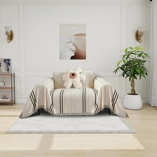 Vista 44 de DREAMINGO Funda de Sillón de Chenilla Fundas de Sofá Jacquard Lavables Protector de Muebles Funda de Sofá Reclinable 1 Cojín Funda de Silla