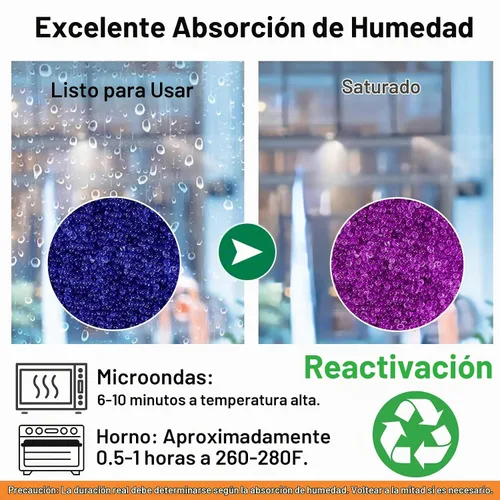 Vista 2 de Sukh Perlas de desecante de gel de sílice azul 430G - Perlas de gel de sílice indicadoras, perlas de silicona para secado, desecante reutilizable