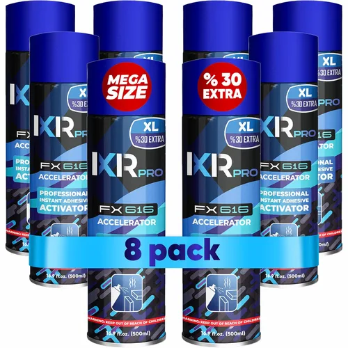 Vista 10 de ixirpro CA Glue Activator Spray (2 x 16.9 oz) – Acelerador de Super Pegamento para unión instantánea Activador de cianoacrilato de secado rápido