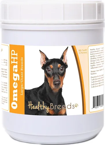 Vista 43 de Healthy Breeds Affenpinscher Omega HP - Masticables suaves para piel y pelaje, 60