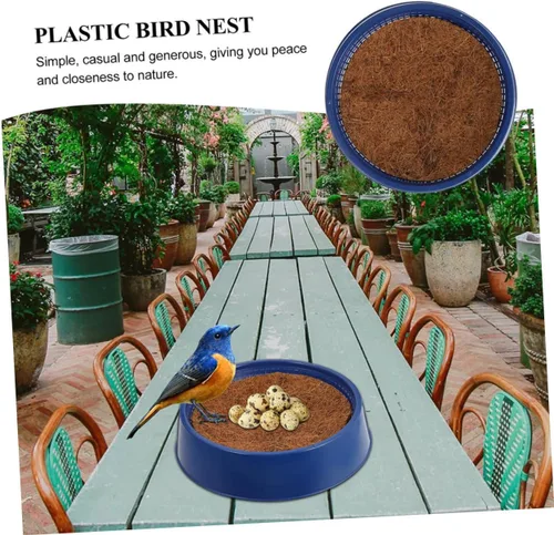 Vista 2 de 1 juego de almohadillas compactas para nido de pájaros, accesorios de anidación de palomas reemplazables para cría de eclosión adecuadas para jaula