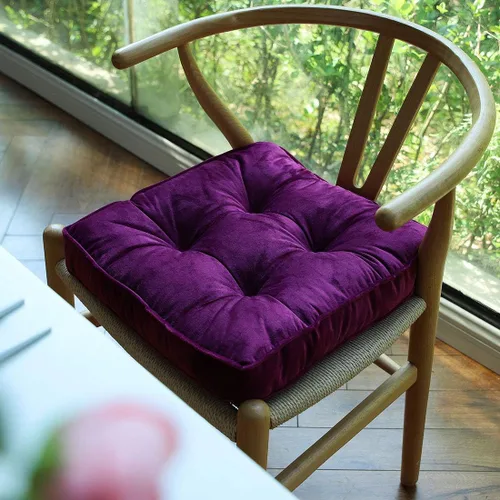 Vista 9 de vctops Almohadillas de Silla de Terciopelo Suave con Lazos Cómodo Cojín de Asiento Sólido para Sillas de Comedor, Sillas de Oficina, Pisos de Madera