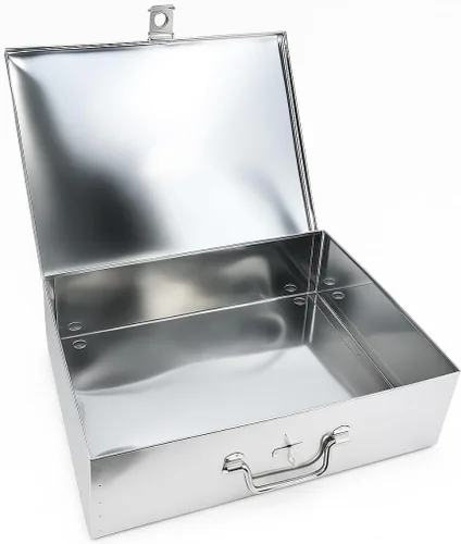 Vista 12 de Bin Buddy Caja de almacenamiento de acero para candado, diseño compacto de 7 x 4 x 2 pulgadas, ideal para almacenar joyas, reliquias, pasaportes