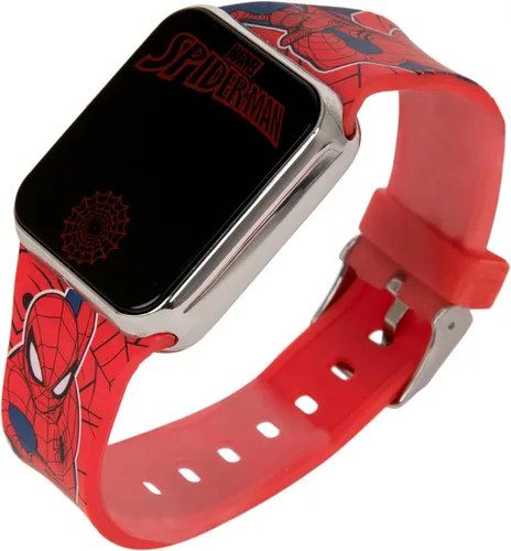 Vista 2 de Spider-Man and Miles Morales - Juego de reloj LCD intercambiable para niños, Varios colores, Reloj