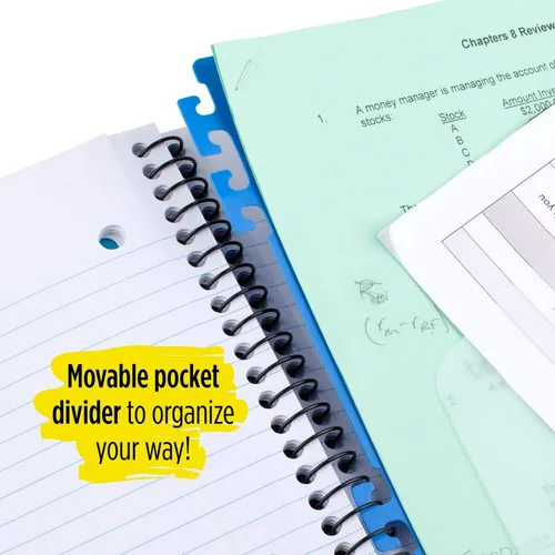 Vista 6 de Five Star Advance Cuaderno en espiral, 1 materia, papel a rayas, 100 hojas