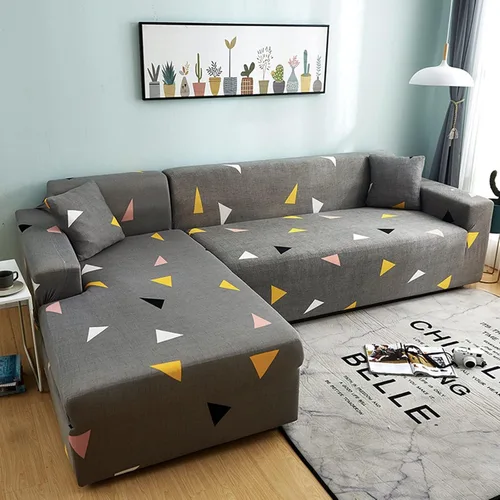 Vista 5 de MIPOPS Funda de franela para sofá de mascotas para niños, funda protectora antideslizante para sofá en forma de L, protector de muebles de diván