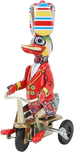Vista 4 de Juguete de pato en lata hecho a mano delicado reloj retro cuerda juguete adulto colecciones regalo