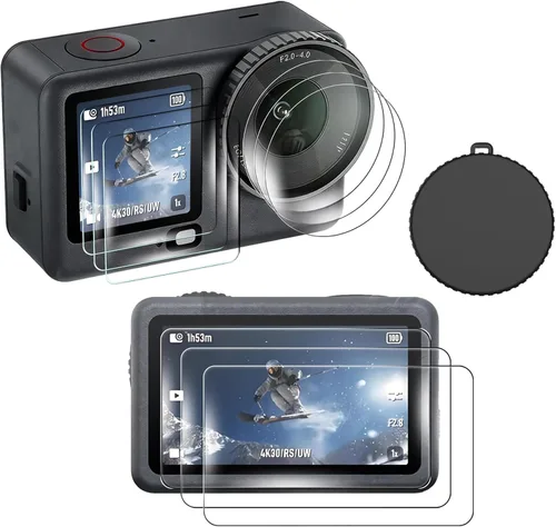 Vista 10 de Protector de pantalla de lente para DJI Osmo Action 6, accesorios con kit de instalación de alineación automática (paquete de 3), protector