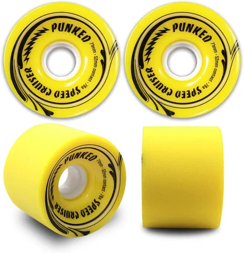 Vista 3 de Yocaher Beach Series - Patinetas completas de aluminio con rodamiento ABEC-9 de 2.756 in con cinta de agarre Black Widow Premium 80A