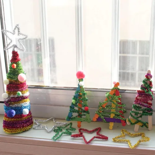 Vista 8 de Pipe Cleaners Craft - Tallos de felpilla para manualidades, 100 unidades, limpiadores de felpilla para niños, palos peludos para manualidades