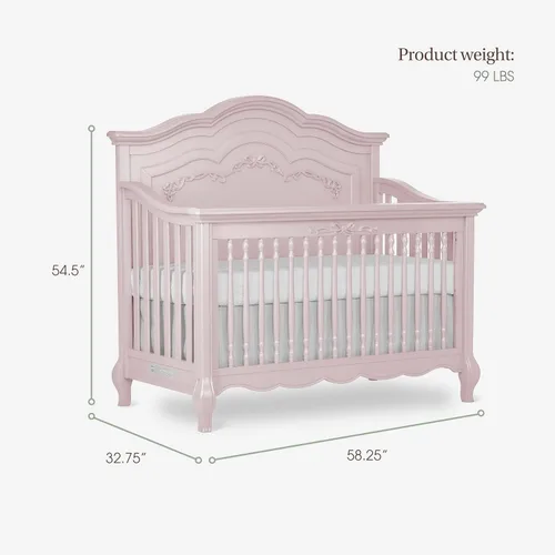 Vista 3 de evolur Aurora 5-in-1 Convertible Crib