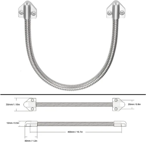 Vista 9 de Transferencia de energía de bucle blindado, conducto de alambre de puerta flexible de cuello de cisne protector de cable de puerta, manga de montaje