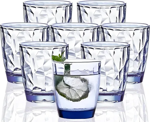 Vista 17 de Vasos irrompibles de Tritan de 10 onzas, vasos de acrílico inastillables, sin BPA, vasos de plástico duro, reutilizables, para cocina, agua, juego