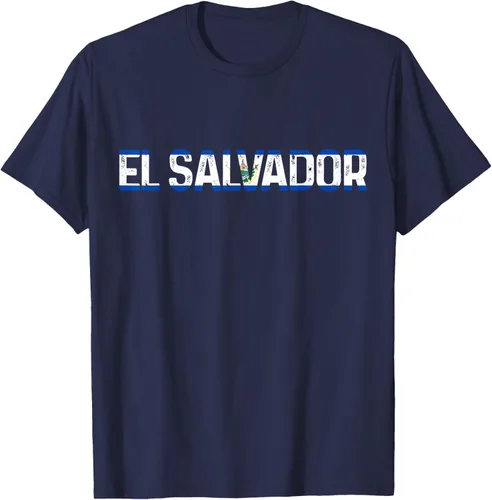 Vista 21 de Camiseta Vintage Pride con bandera salvadoreña de El Salvador, Negro
