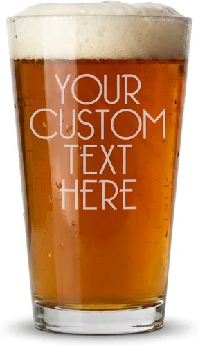Vista 11 de Vaso de cerveza grabado personalizado de 16 onzas, regalos de Navidad grabados personalizados para hombres, regalos de cumpleaños para papá, regalos