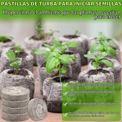 Vista 3 de ZeeDix Gránulos de turba para el inicio de semillas, 55 cápsulas de tierra