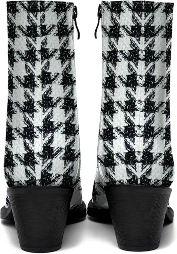 Vista 4 de WAYDERNS Botas altas de tacón medio para mujer, con cierre de cremallera, de 2.2 pulgadas