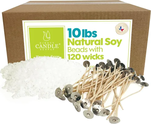 Vista 6 de Cuentas de cera de soja para hacer velas, pastillas de cera de soja de 5 libras, mezcla suave para formulación de fragancia de alta carga