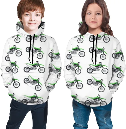 Vista 2 de NiYoung Sudadera atlética con capucha con capucha para niños y niñas, Patrón 1