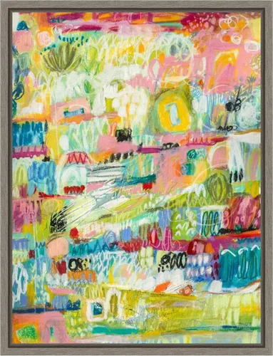 Vista 21 de Amanti Art Karen Fields - Lienzo enmarcado para pared, 24 x 18 pulgadas, jardín bohemio II por Karen Fields, lienzo enmarcado para pared, arte