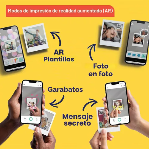 Vista 3 de Impresora para smartphone Fujifilm Instax Square Link - Blanco ceniza