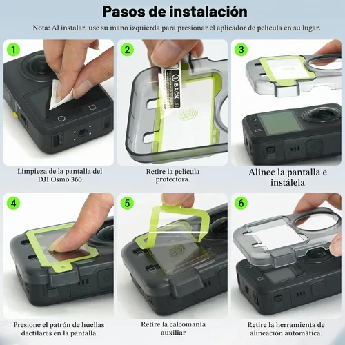 Vista 7 de CYNOVA Osmo 360 - Protector de pantalla para DJI Osmo 360
