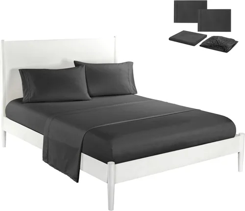 Vista 13 de Sábanas, sábanas autolimpiantes, sábanas de autolimpieza, con infusión de plata, sábanas de cama, transpirables, refrescantes y cómodas