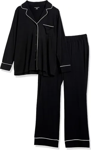 Vista 8 de Tienda Essentials - Conjunto de pijama de mujer con camisa de manga larga y pantalón largo de algodón modal