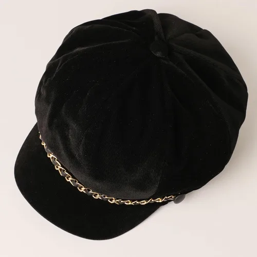 Vista 3 de MIRMARU Gorra clásica con visera para mujer, diseño de periódicos, con espalda elástica y cómoda