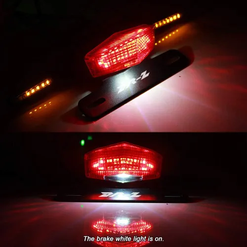 Vista 4 de Portamatrículas Eliminador de Guardabarros Trasero Organizador de Cola con Luces LED de Freno y Señales de Giro para Suzuki DRZ400S DRZ400SM DRZ400E
