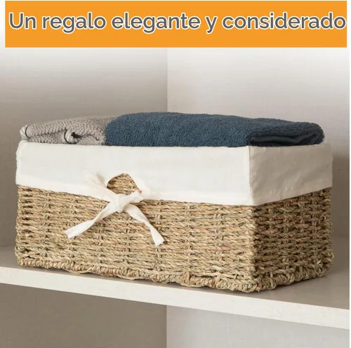 Vista 6 de vintiquewise (TM) – Canastilla para estante posidonias con forro de color blanco