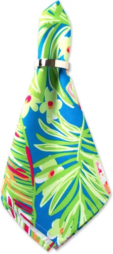 Vista 4 de DII Summer Floral - Colección de mesa para exteriores, resistente a las manchas y al agua, juego de servilletas, floral