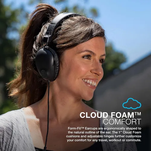 Vista 2 de JLab Studio Pro - Auriculares con cable, cable sin enredos, piel sintética ultra afelpada con cojines de espuma de nube, controladores de neodimio