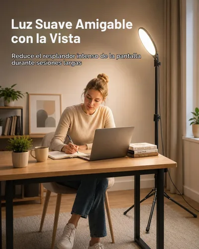 Vista 9 de UBeesize 10" Ring Light with 62" Tripod Stand, Phone Holder and Remote